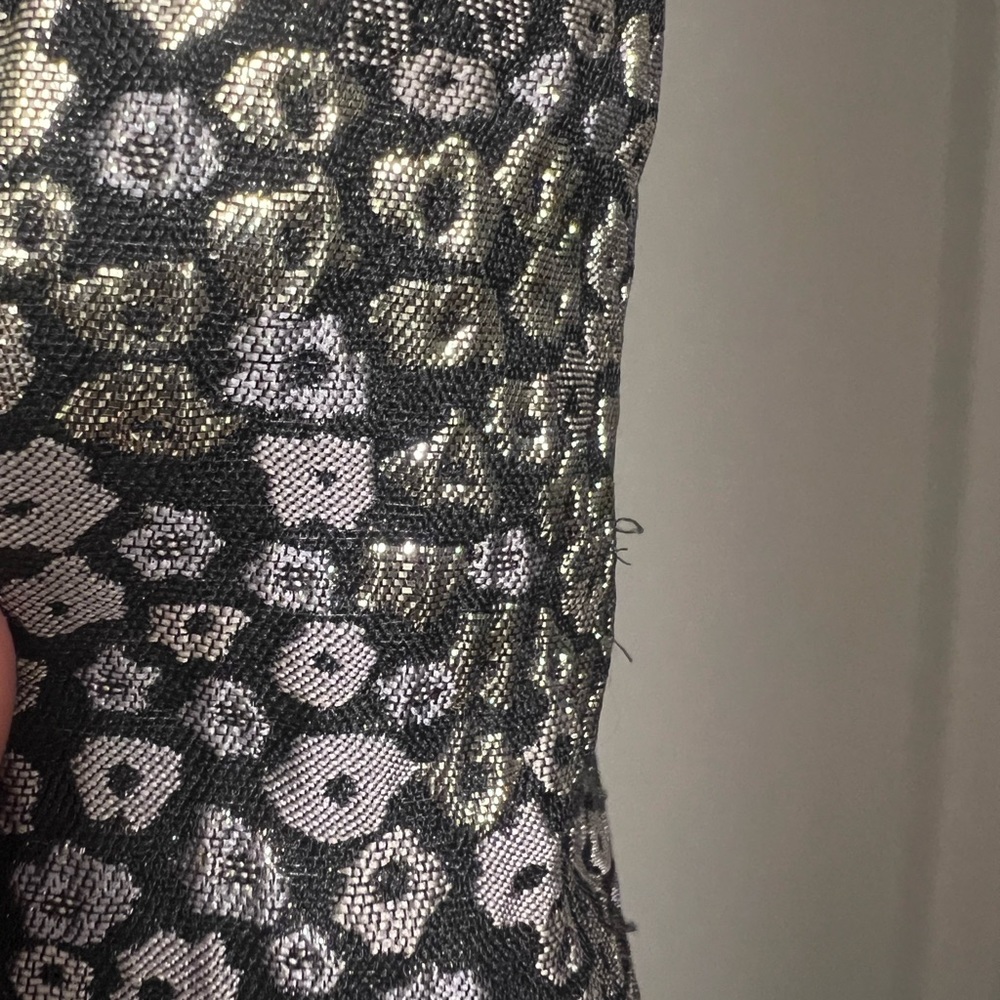 Guess Los Angeles Cocktail Mini Dress Black Gold Leopard Print Size 12 - Picture 7 of 10